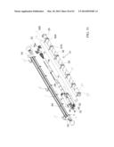 METHOD AND APPARATUS FOR LINKED HORIZONTAL DRAPERY PANELS HAVING VARYING     CHARACTERISTICS TO BE MOVED INDEPENDENTLY BY A COMMON DRIVE SYSTEM diagram and image