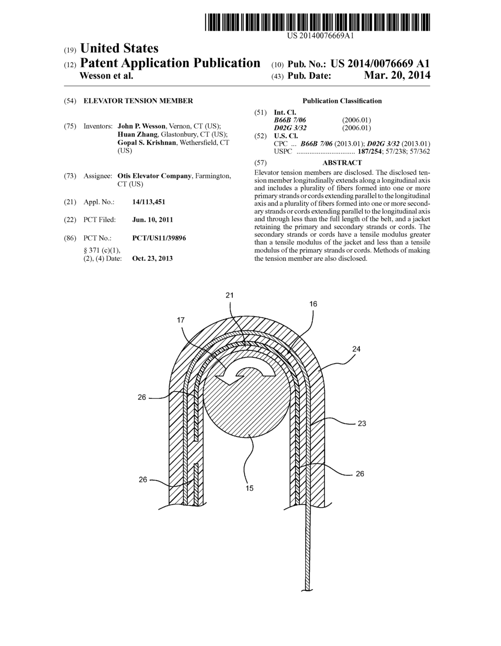 Elevator Tension Member - diagram, schematic, and image 01