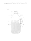 SYNTHETIC RESIN BOTTLE HAVING A GRADATION PATTERN, AND PROCESS FOR     INJECTION MOLDING THE PREFORM FOR USE IN SUCH A BOTTLE diagram and image