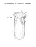 TRAVEL CONTAINER HAVING DRINKING ORIFICE AND VENT APERTURE diagram and image