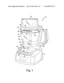 FOOD PROCESSING DEVICE WITH AN EXTERNALLY OPERATED ADJUSTMENT MECHANISM diagram and image