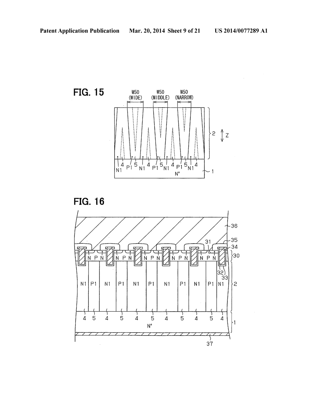 SEMICONDUCTOR DEVICE HAVING SUPER JUNCTION STRUCTURE AND METHOD FOR     MANUFACTURING THE SAME - diagram, schematic, and image 10