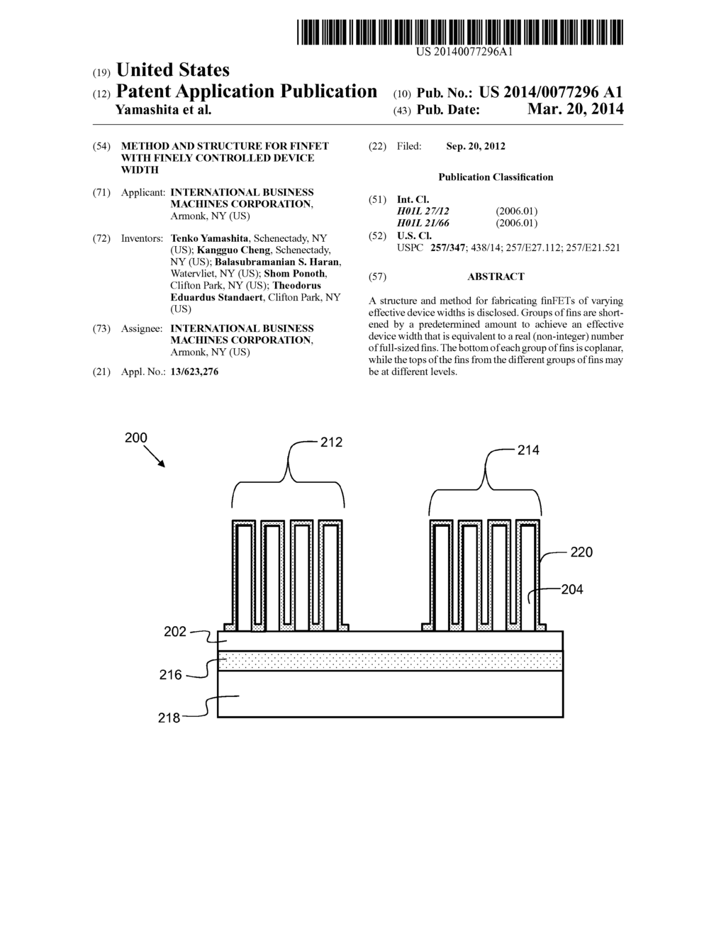 METHOD AND STRUCTURE FOR FINFET WITH FINELY CONTROLLED DEVICE WIDTH - diagram, schematic, and image 01