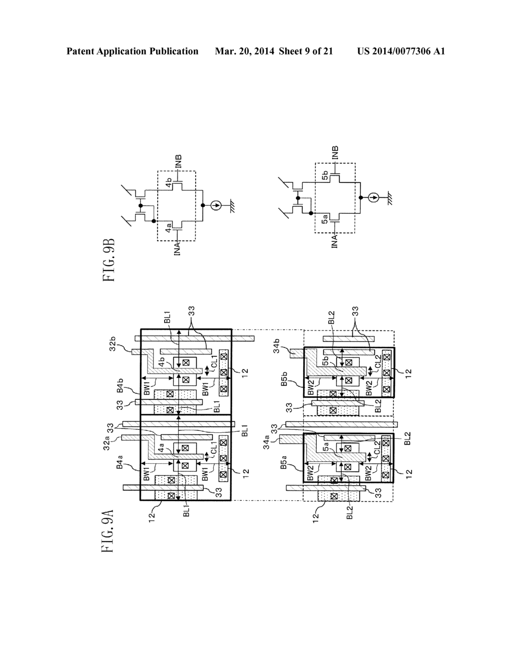 SEMICONDUCTOR DEVICE LAYOUT REDUCING IMBALANCE IN CHARACTERISTICS OF     PAIRED TRANSISTORS - diagram, schematic, and image 10