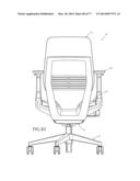 Chair Assembly with Upholstery Covering diagram and image