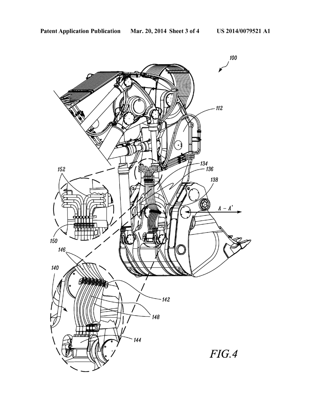 HOSE ARRANGEMENT FOR STICK AND BUCKET OF MACHINE - diagram, schematic, and image 04