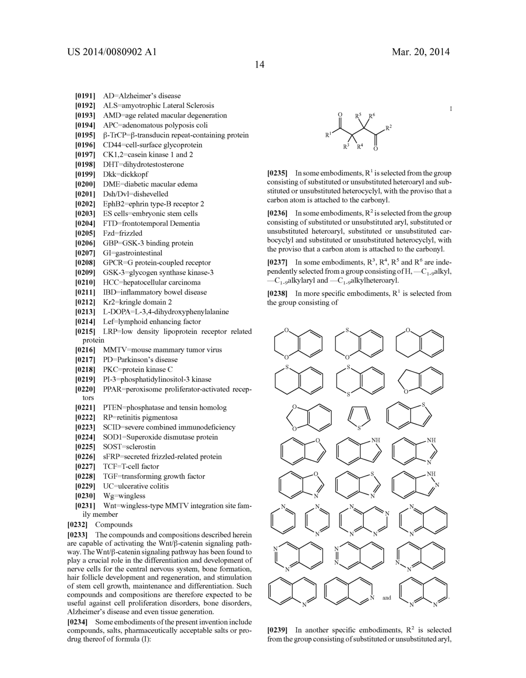 B- AND y -DIKETONES AND y -HYDROXYKETONES AS WNT/ B -CATENIN SIGNALING     PATHWAY ACTIVATORS - diagram, schematic, and image 15