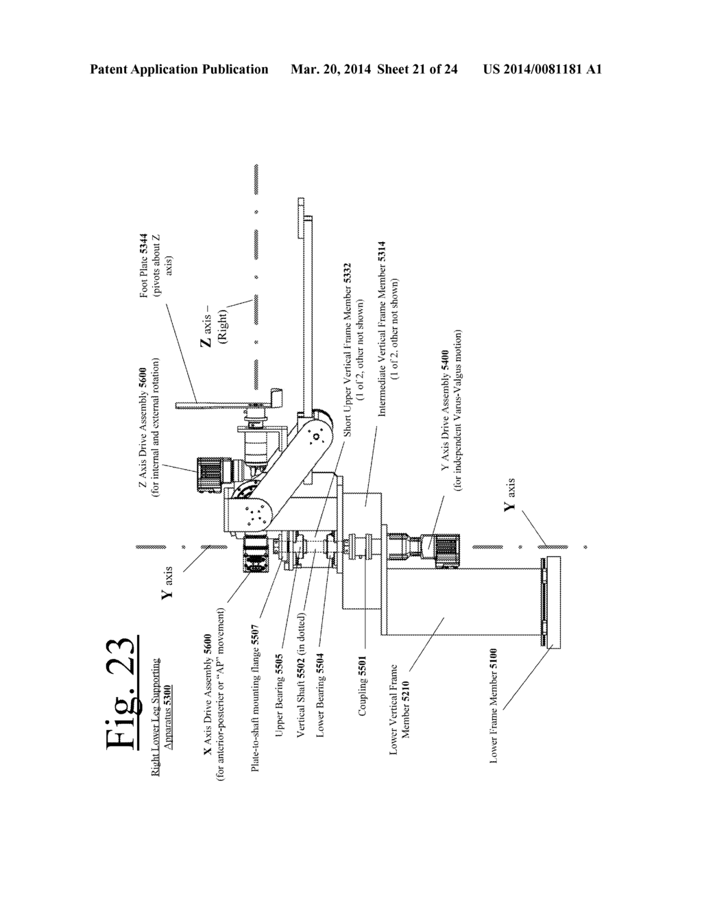 ROBOTIC KNEE TESTING (RKT) DEVICE HAVING DECOUPLED DRIVE CAPABILITY AND     SYSTEMS AND METHODS PROVIDING THE SAME - diagram, schematic, and image 22