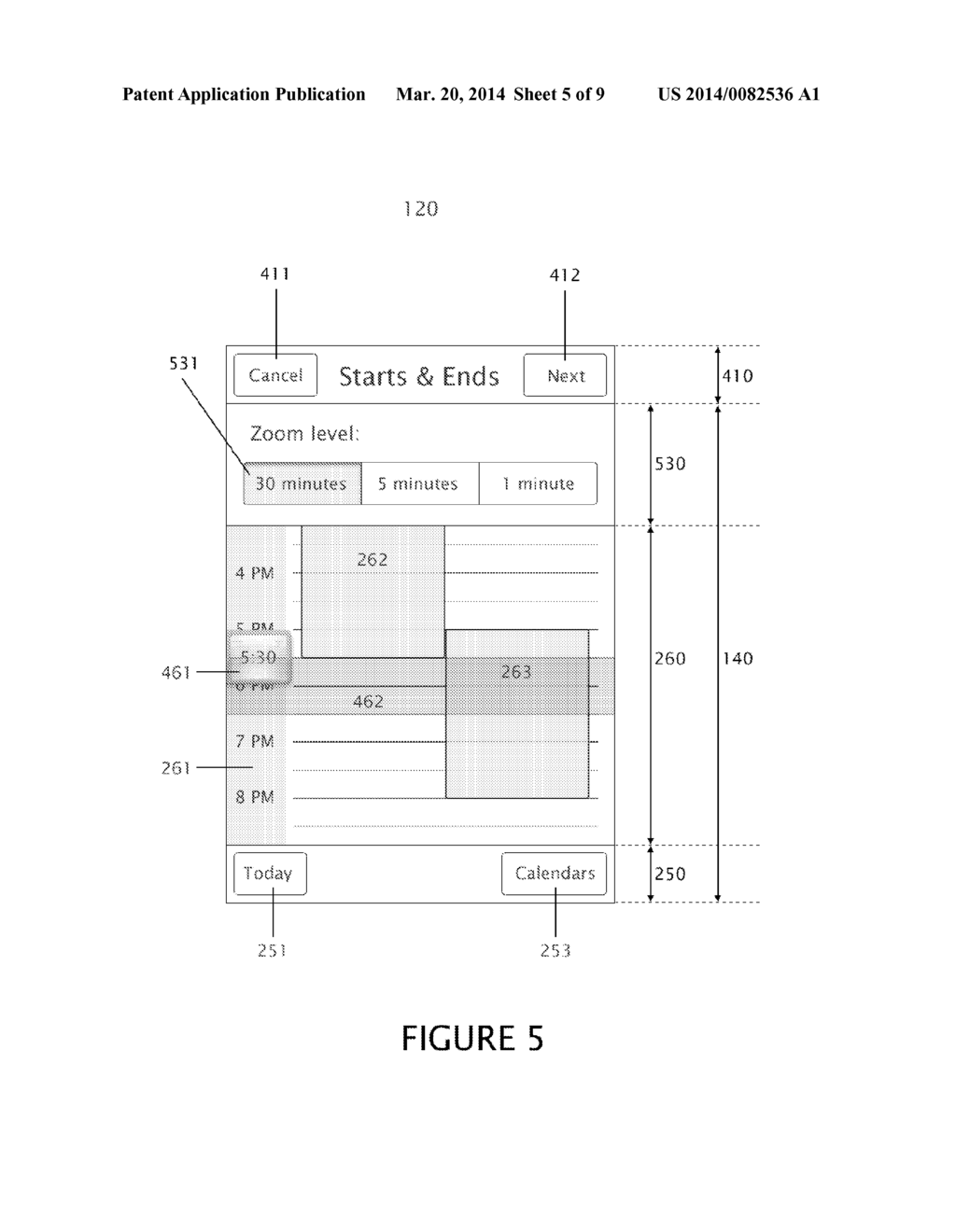 Scheduling Events on an Electronic Calendar Utilizing  Fixed-positioned     Events and a Draggable Calendar Grid - diagram, schematic, and image 06