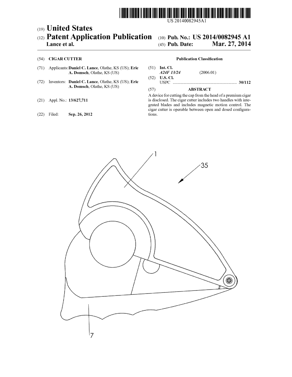 Cigar cutter - diagram, schematic, and image 01