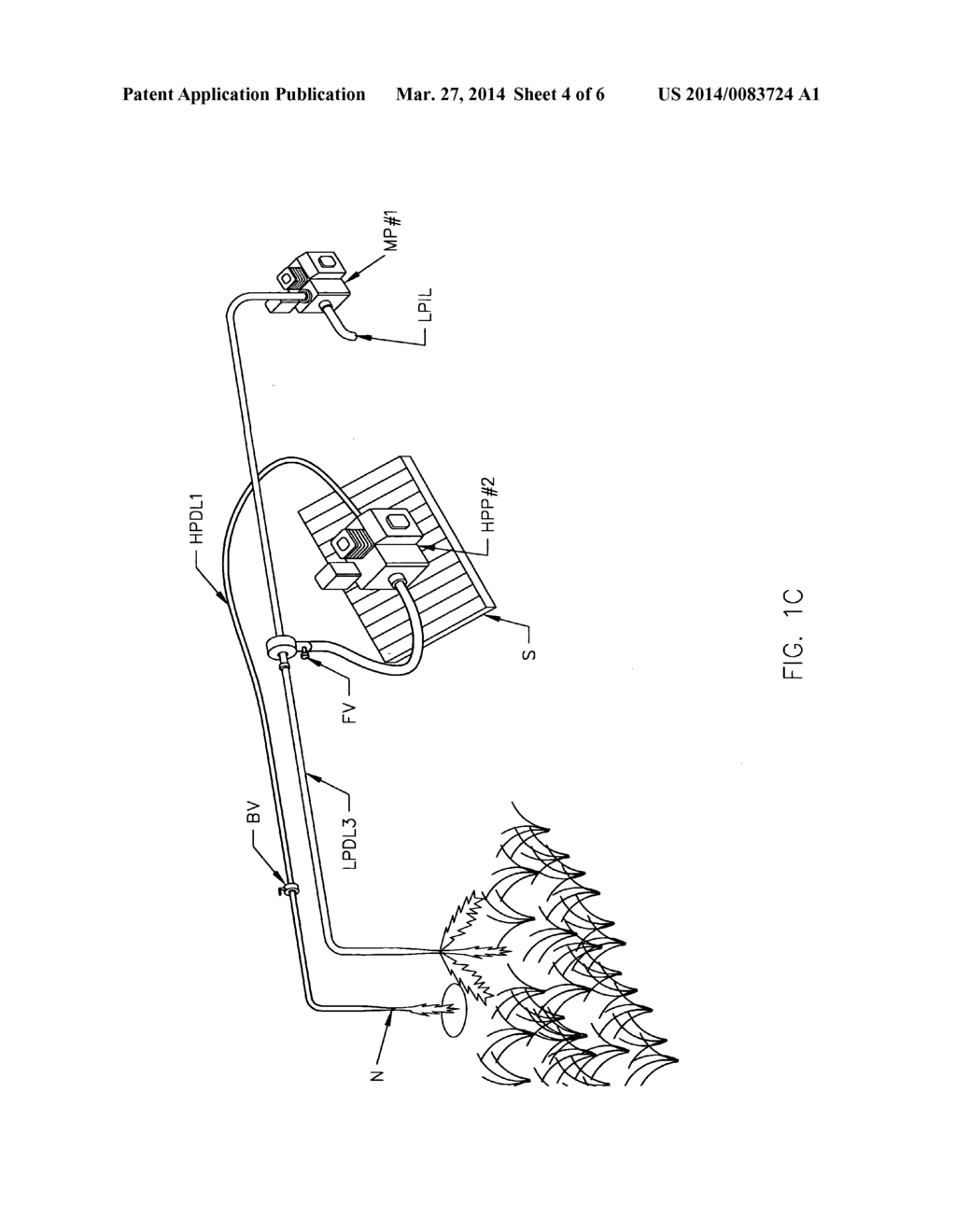 Fire extinguishing system to eliminate smoldering/smoking of decomposed     dried, former marshland, now peat, surrounded by water - diagram, schematic, and image 05