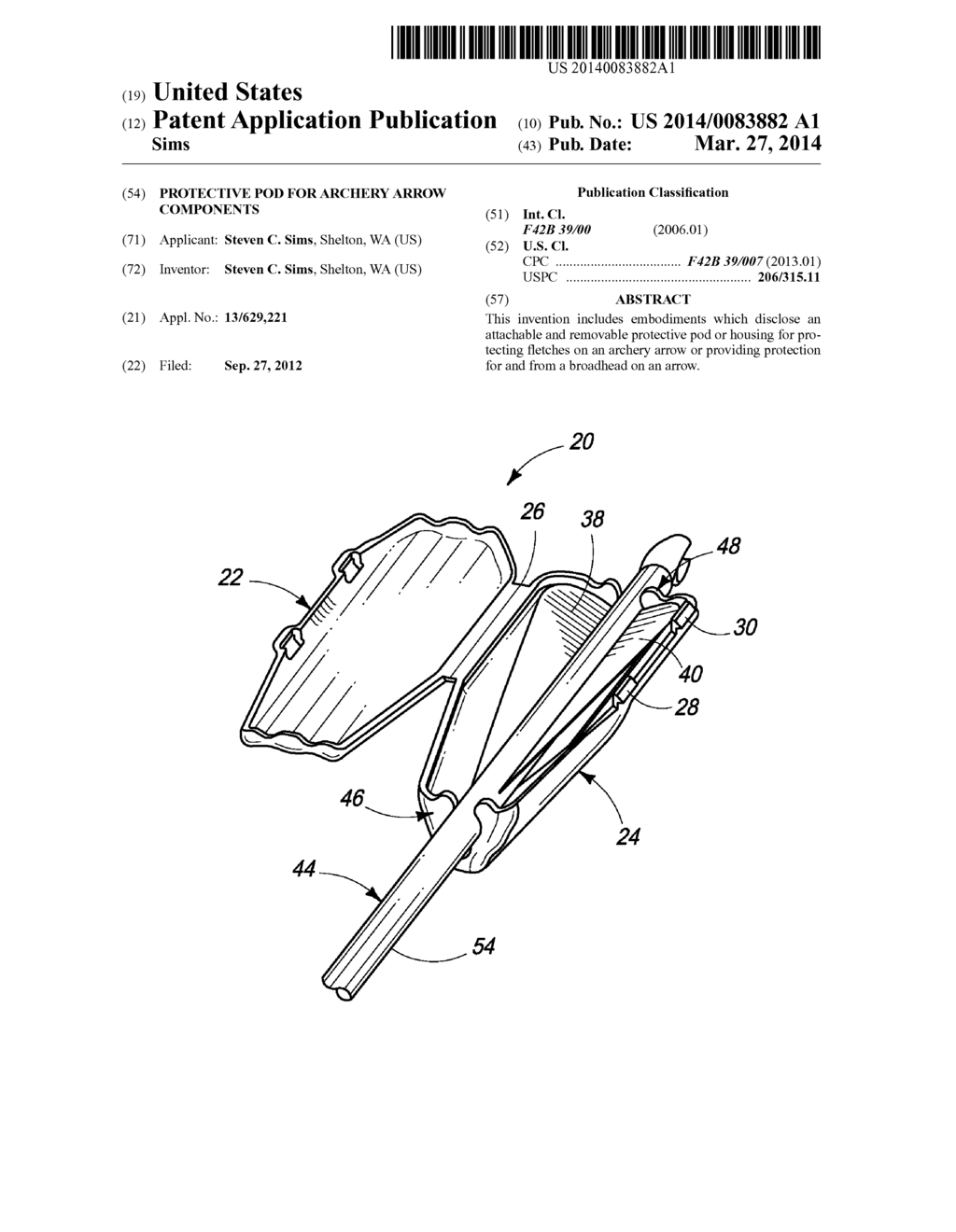 Protective Pod for Archery Arrow Components - diagram, schematic, and image 01