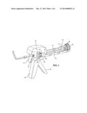 DISPENSING GUN FOR APPLYING A FLOWABLE SEALANT FROM A TUBE INCORPORATING A     PLUNGER END MOUNTED SUPPORT WITH INCORPORATED SPRING FOR PROVIDING EVEN     FLOW INDUCING FORCE APPLICATION diagram and image