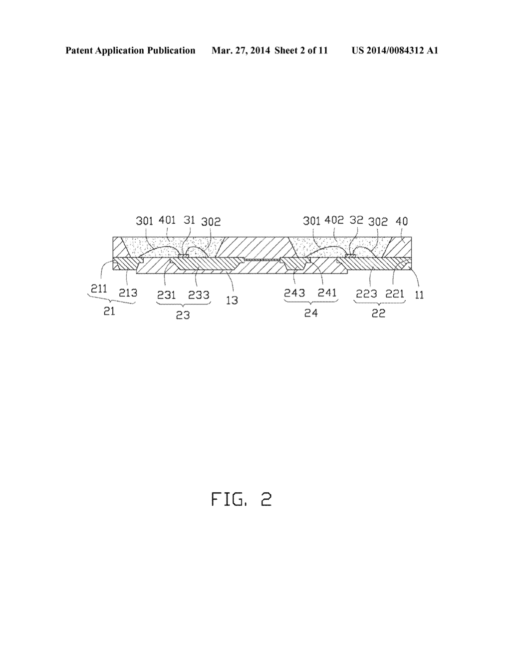 LIGHT EMITTING DIODE PACKAGE AND METHOD FOR MANUFACTURING THE SAME - diagram, schematic, and image 03