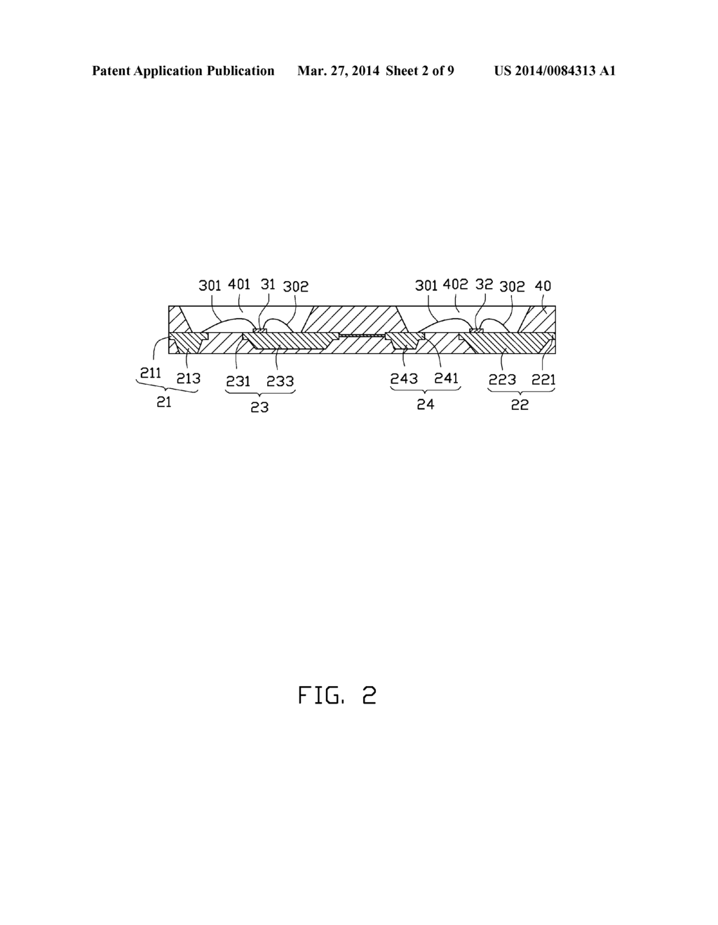 LIGHT EMITTING DIODE PACKAGE AND METHOD FOR MANUFACTURING THE SAME - diagram, schematic, and image 03