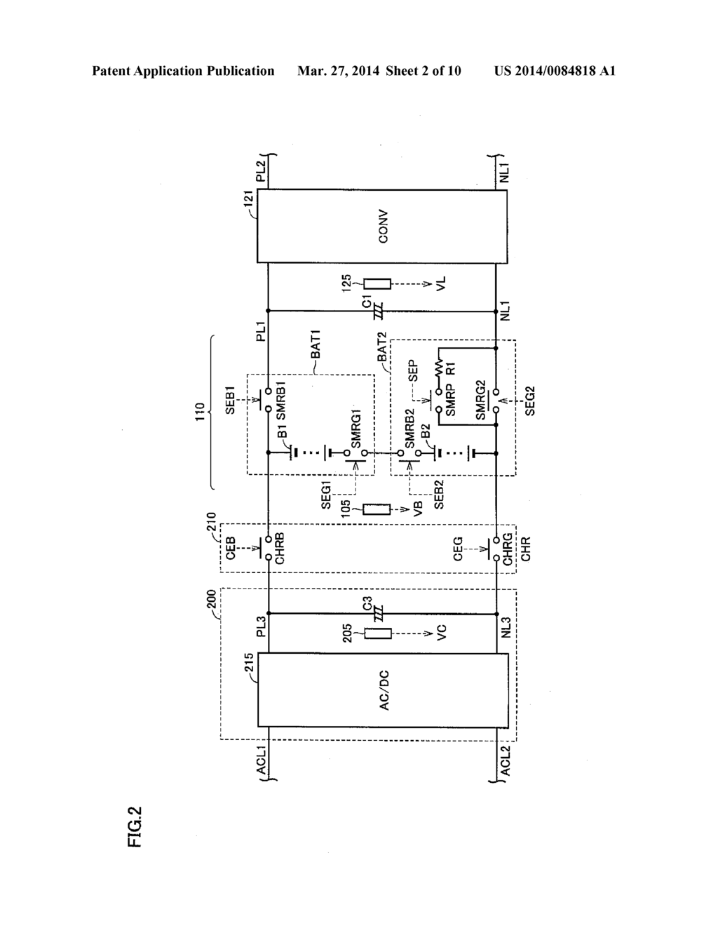 POWER SOURCE SYSTEM, VEHICLE INCLUDING SAME, AND METHOD FOR CONTROLLING     POWER SOURCE SYSTEM - diagram, schematic, and image 03