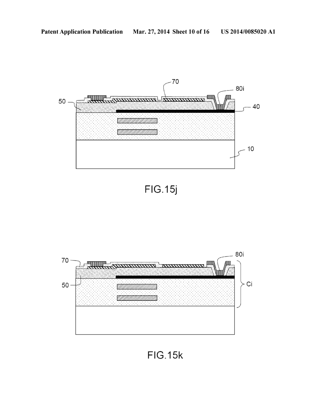 ACOUSTIC STRUCTURE COMPRISING AT LEAST ONE RESONATOR AND AT LEAST ONE     COINTEGRATED CAPACITOR IN ONE AND THE SAME PIEZOELECTRIC OR FERROELECTRIC     LAYER - diagram, schematic, and image 11