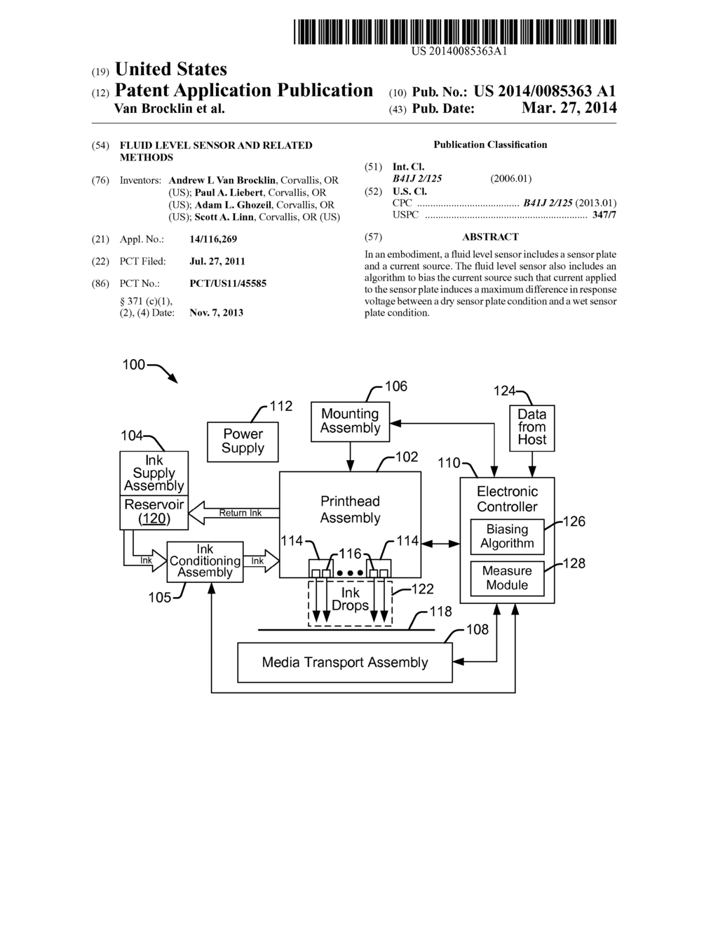 FLUID LEVEL SENSOR AND RELATED METHODS - diagram, schematic, and image 01