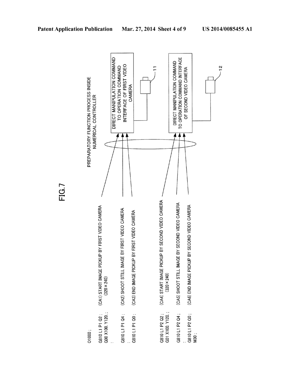 NUMERICAL CONTROLLER HAVING FUNCTION OF MANIPULATING VIDEO CAMERA BY USING     G-CODE COMMAND - diagram, schematic, and image 05