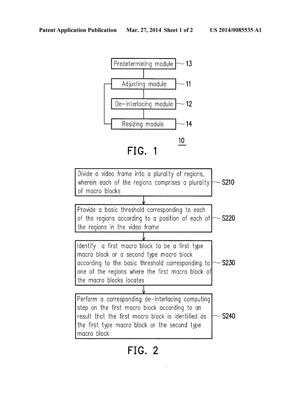 METHOD AND IMAGE PROCESSING APPARATUS FOR IDENTIFYING STATE OF MACRO BLOCK     OF DE-INTERLACING COMPUTING - diagram, schematic, and image 02