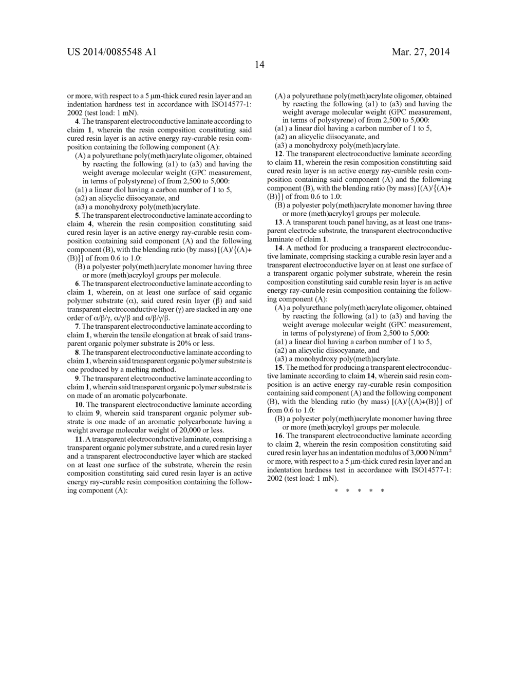 TRANSPARENT CONDUCTIVE LAMINATE AND TRANSPARENT TOUCH PANEL - diagram, schematic, and image 16