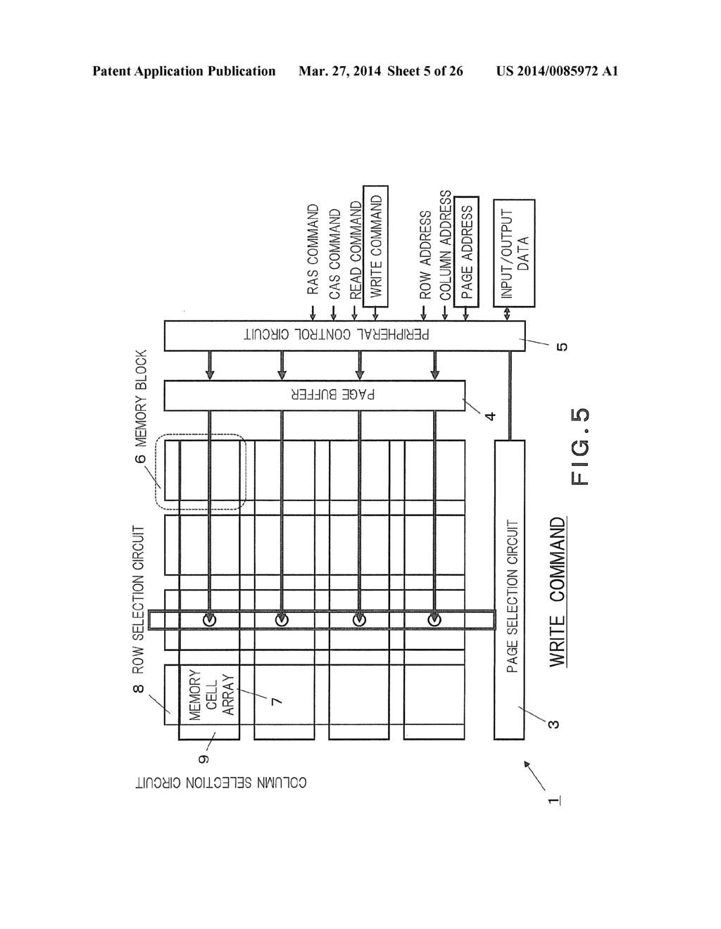 SEMICONDUCTOR MEMORY DEVICE, MEMORY SYSTEM AND ACCESS METHOD TO     SEMICONDUCTOR MEMORY DEVICE - diagram, schematic, and image 06