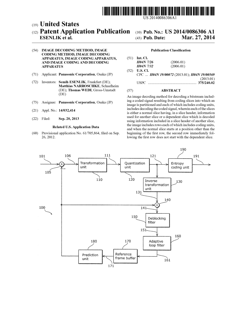 IMAGE DECODING METHOD, IMAGE CODING METHOD, IMAGE DECODING APPARATUS,     IMAGE CODING APPARATUS, AND IMAGE CODING AND DECODING APPARATUS - diagram, schematic, and image 01