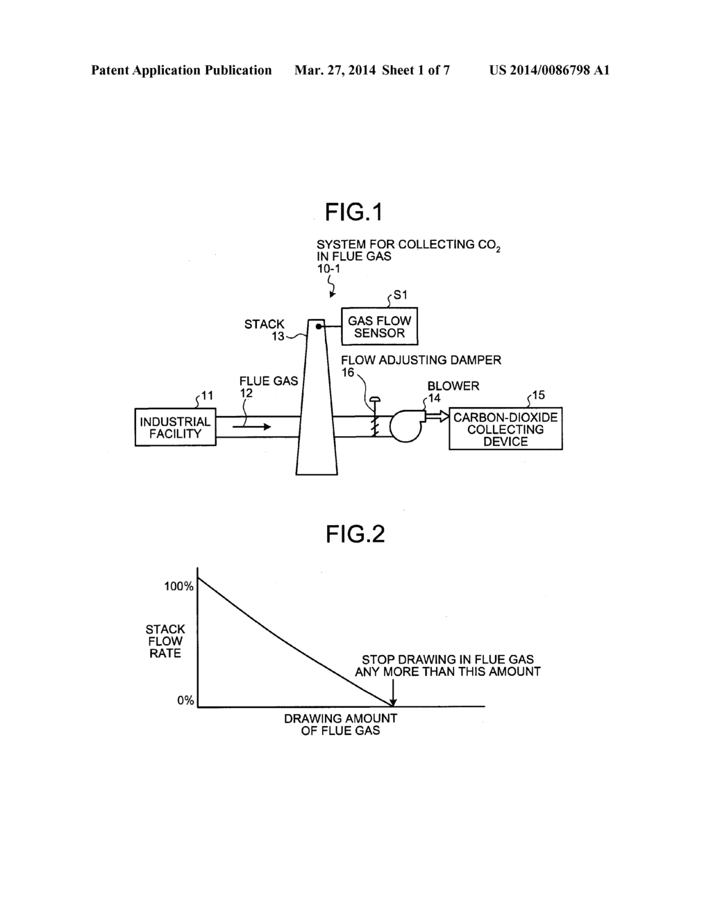 SYSTEM FOR COLLECTING CARBON DIOXIDE IN FLUE GAS - diagram, schematic, and image 02