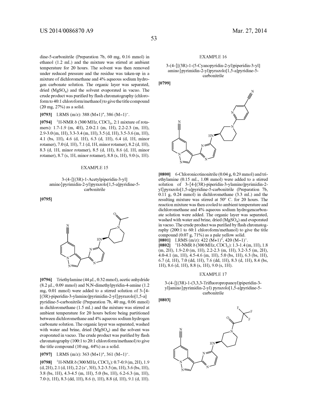 PYRAZOLE DERIVATIVES AS JAK INHIBITORS - diagram, schematic, and image 54