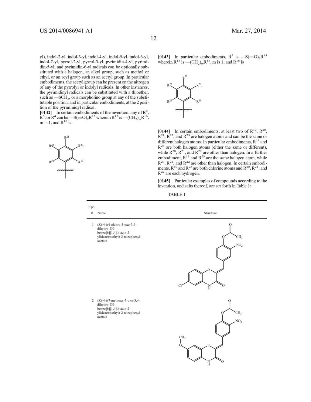 SUBSTITUTED 2-BENZYLIDENE-2H-BENZO[b][1,4]THIAZIN-3(4H)-ONES, DERIVATIVES     THEREOF, AND THERAPEUTIC USES THEREOF - diagram, schematic, and image 14