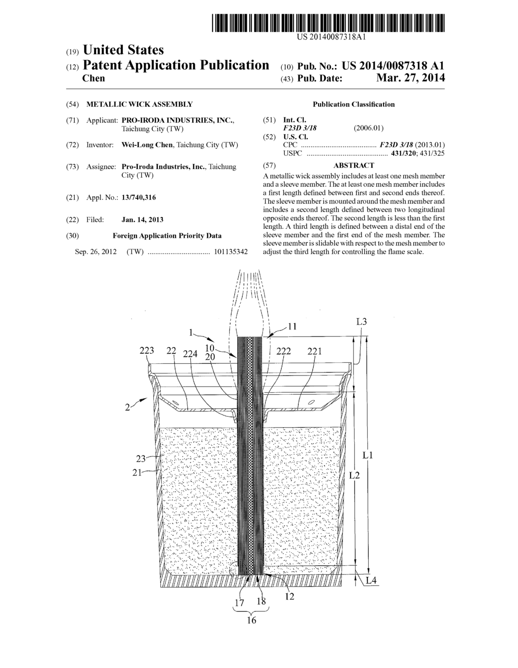 Metallic Wick Assembly - diagram, schematic, and image 01