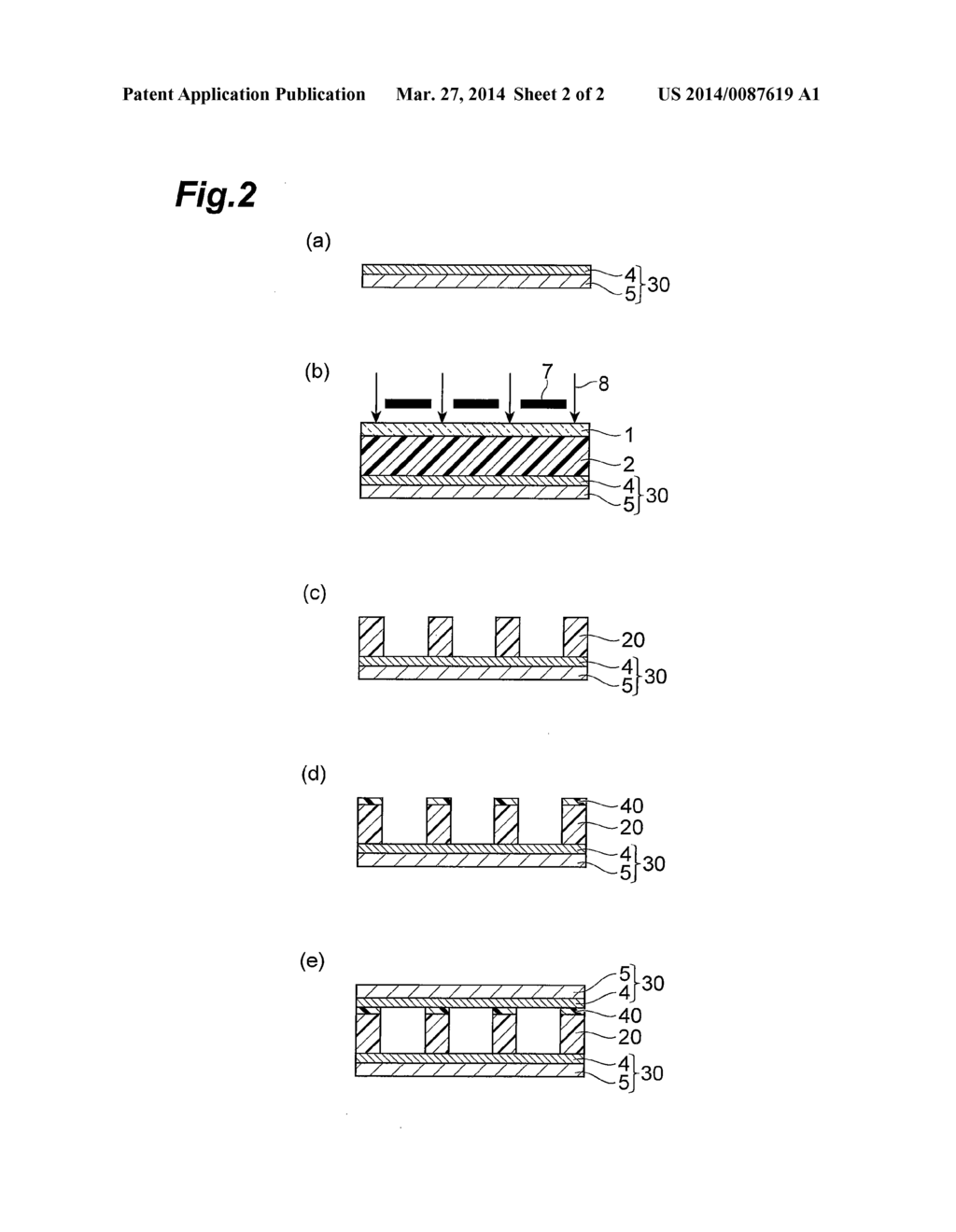 PHOTOSENSITIVE RESIN COMPOSITION, PHOTOSENSITIVE ELEMENT USING SAME,     METHOD FOR FORMING PARTITION WALL OF IMAGE DISPLAY DEVICE, AND METHOD FOR     MANUFACTURING IMAGE DISPLAY DEVICE - diagram, schematic, and image 03