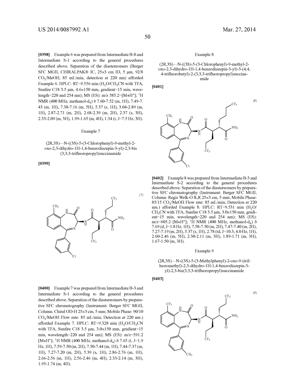 BIS(FLUOROALKYL)-1,4-BENZODIAZEPINONE COMPOUNDS AND PRODRUGS THEREOF - diagram, schematic, and image 57