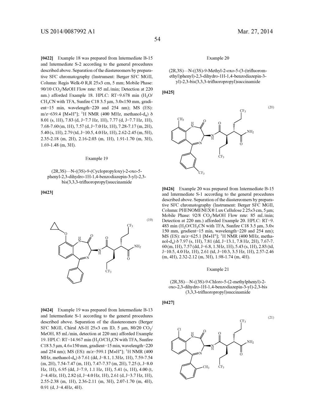 BIS(FLUOROALKYL)-1,4-BENZODIAZEPINONE COMPOUNDS AND PRODRUGS THEREOF - diagram, schematic, and image 61