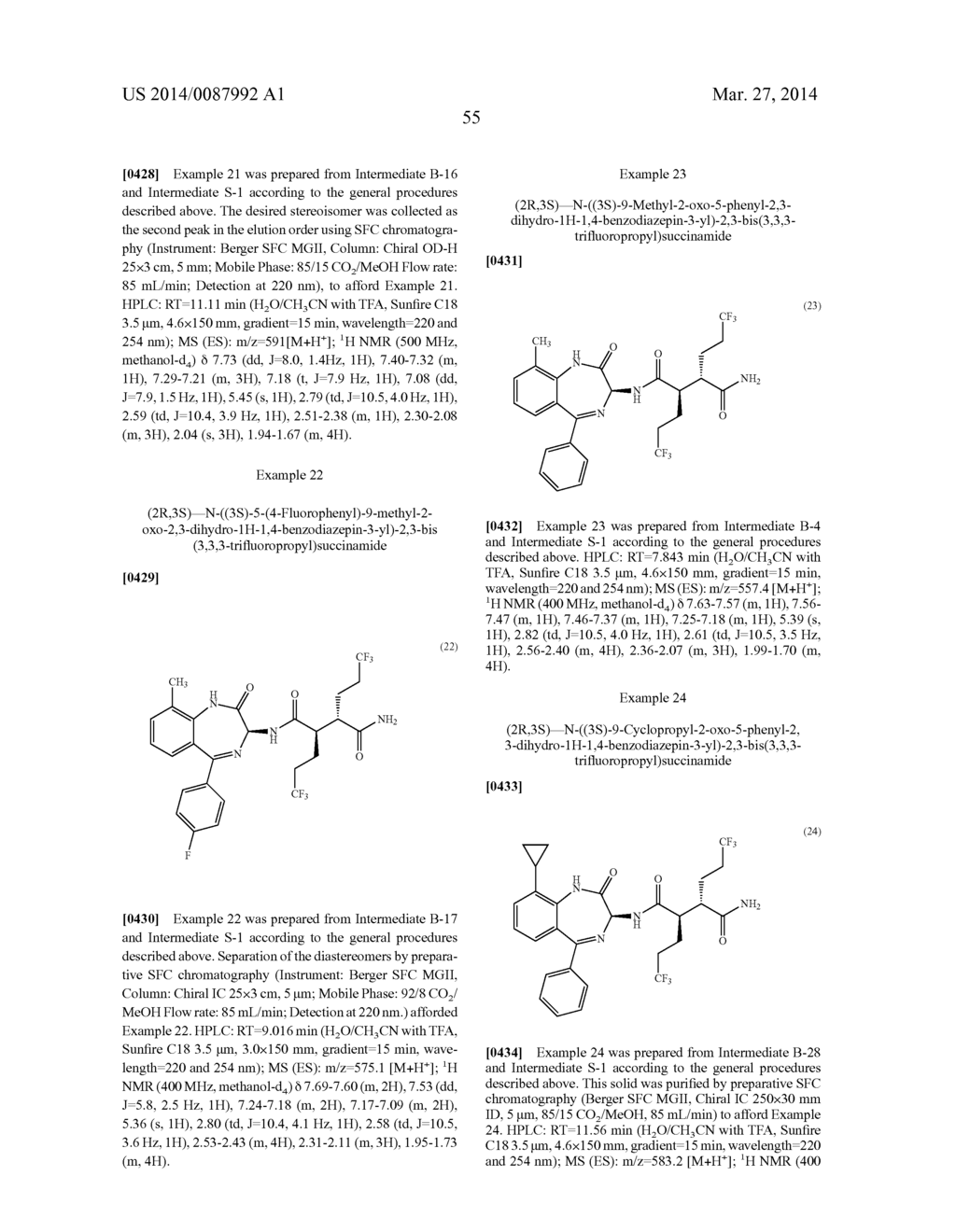 BIS(FLUOROALKYL)-1,4-BENZODIAZEPINONE COMPOUNDS AND PRODRUGS THEREOF - diagram, schematic, and image 62