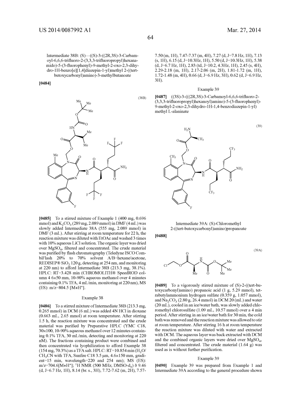 BIS(FLUOROALKYL)-1,4-BENZODIAZEPINONE COMPOUNDS AND PRODRUGS THEREOF - diagram, schematic, and image 71