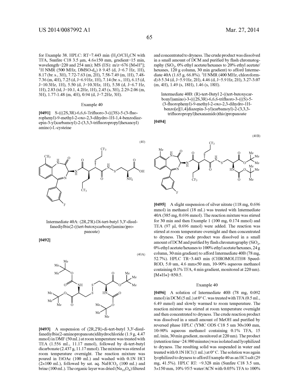 BIS(FLUOROALKYL)-1,4-BENZODIAZEPINONE COMPOUNDS AND PRODRUGS THEREOF - diagram, schematic, and image 72