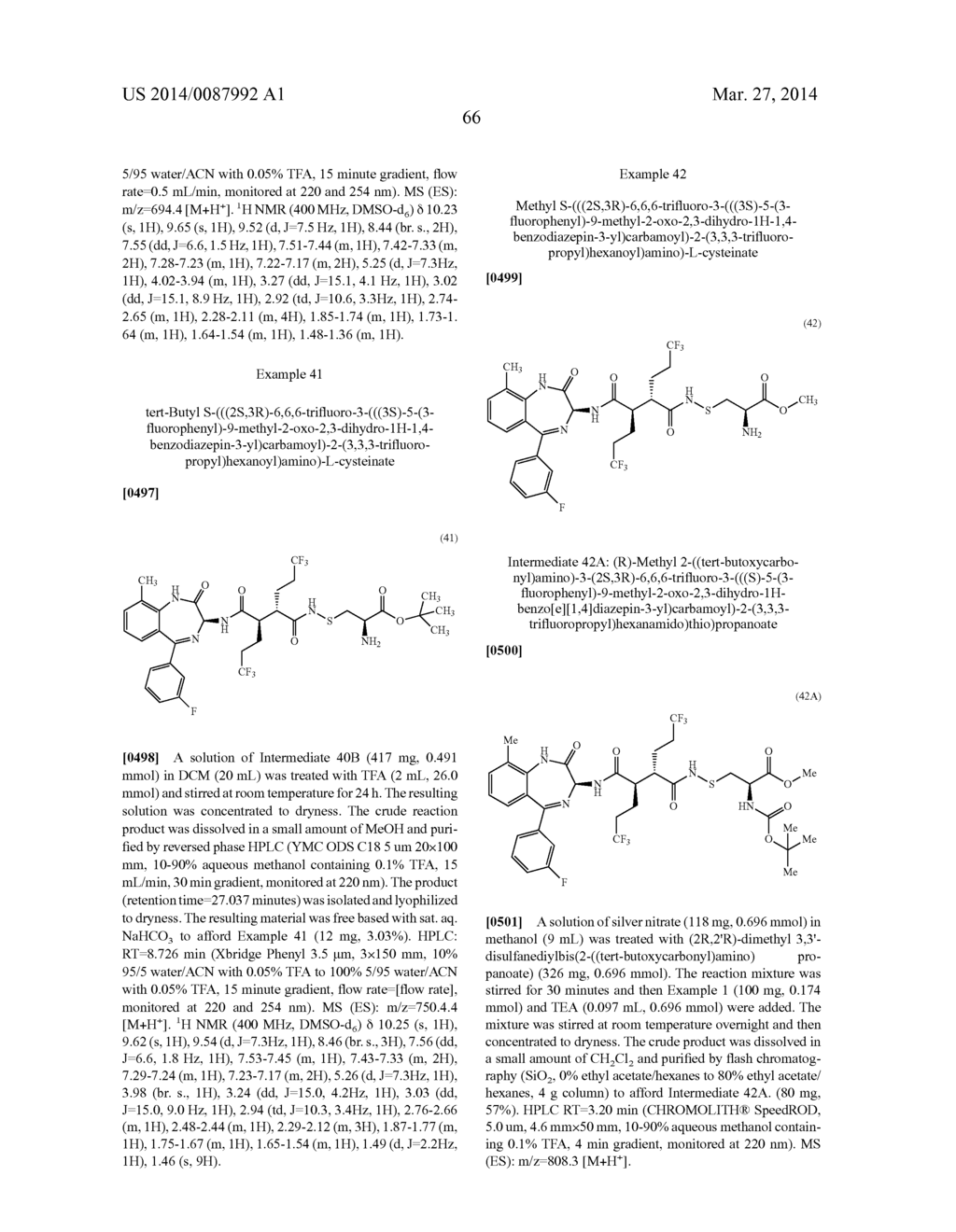 BIS(FLUOROALKYL)-1,4-BENZODIAZEPINONE COMPOUNDS AND PRODRUGS THEREOF - diagram, schematic, and image 73