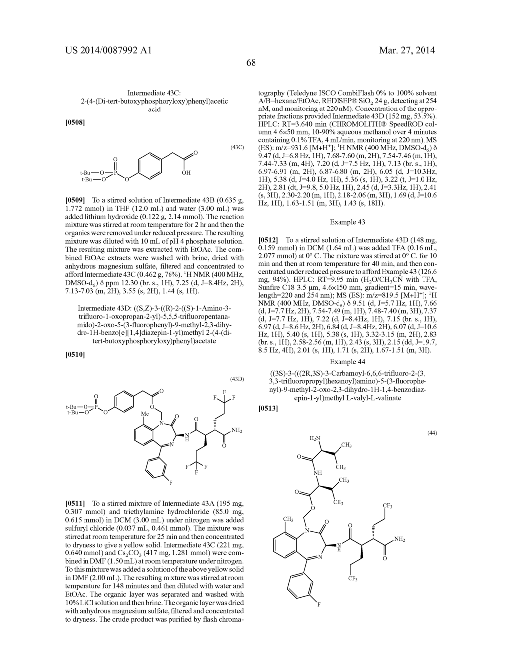 BIS(FLUOROALKYL)-1,4-BENZODIAZEPINONE COMPOUNDS AND PRODRUGS THEREOF - diagram, schematic, and image 75