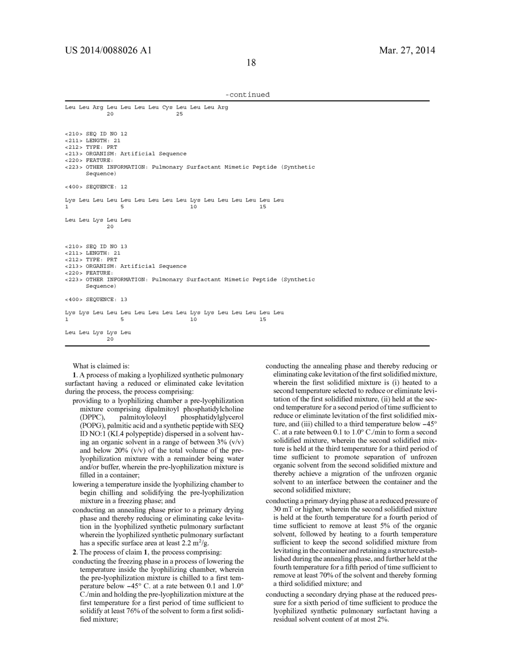 LYOPHILIZATION OF SYNTHETIC LIPOSOMAL PULMONARY SURFACTANT - diagram, schematic, and image 25