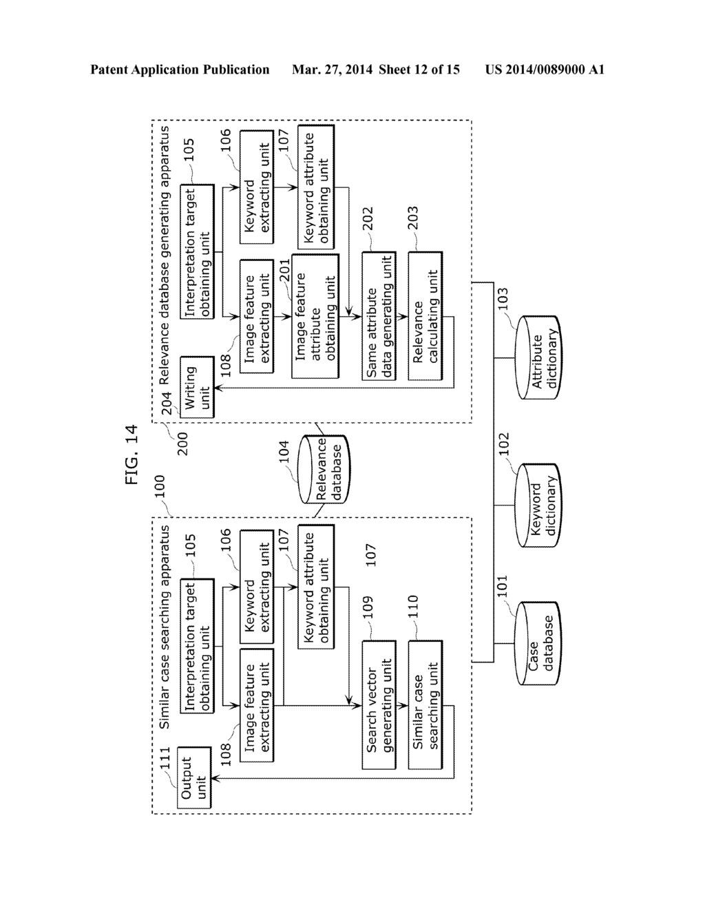 SIMILAR CASE SEARCHING APPARATUS, RELEVANCE DATABASE GENERATING APPARATUS,     SIMILAR CASE SEARCHING METHOD, AND RELEVANCE DATABASE GENERATING METHOD - diagram, schematic, and image 13