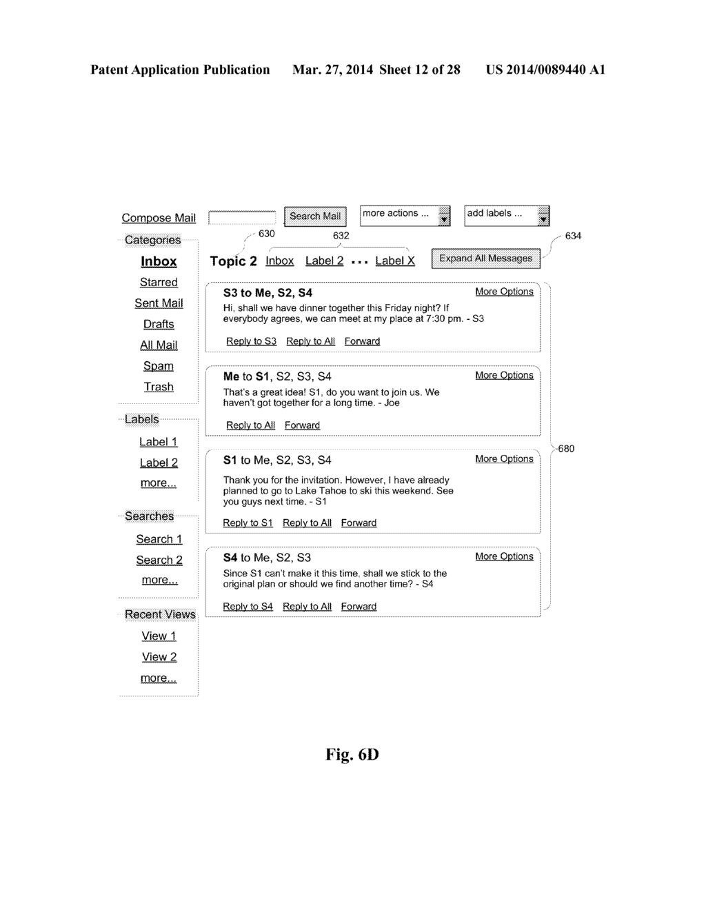 Systems and Methods for Applying User Actions to Conversation Messages - diagram, schematic, and image 13