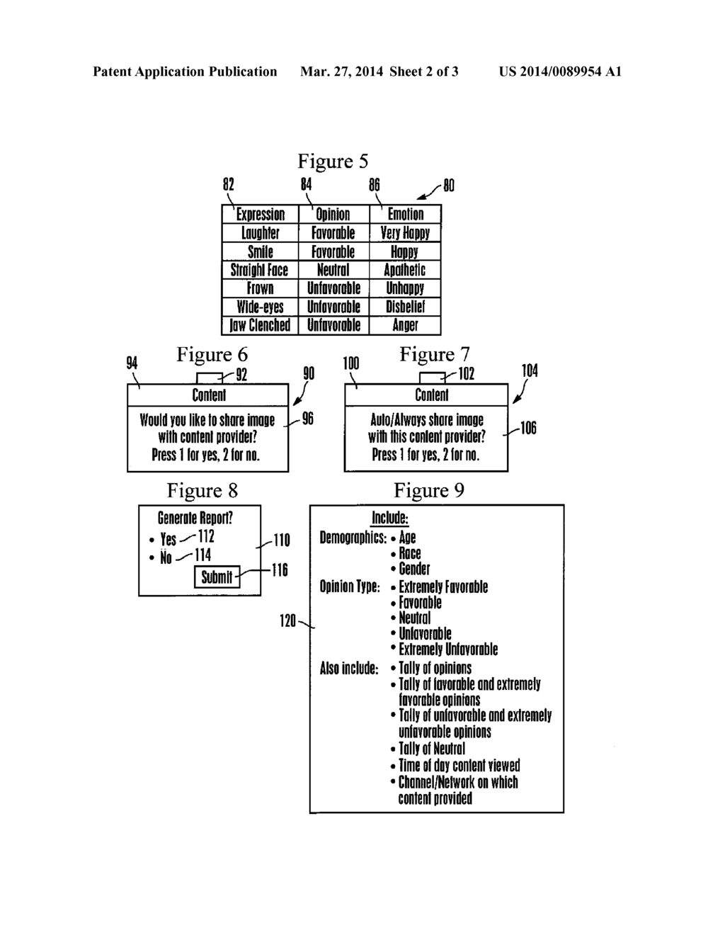 SYSTEM AND METHOD FOR CORRELATING AUDIO AND/OR IMAGES PRESENTED TO A USER     WITH FACIAL CHARACTERISTICS AND EXPRESSIONS OF THE USER - diagram, schematic, and image 03