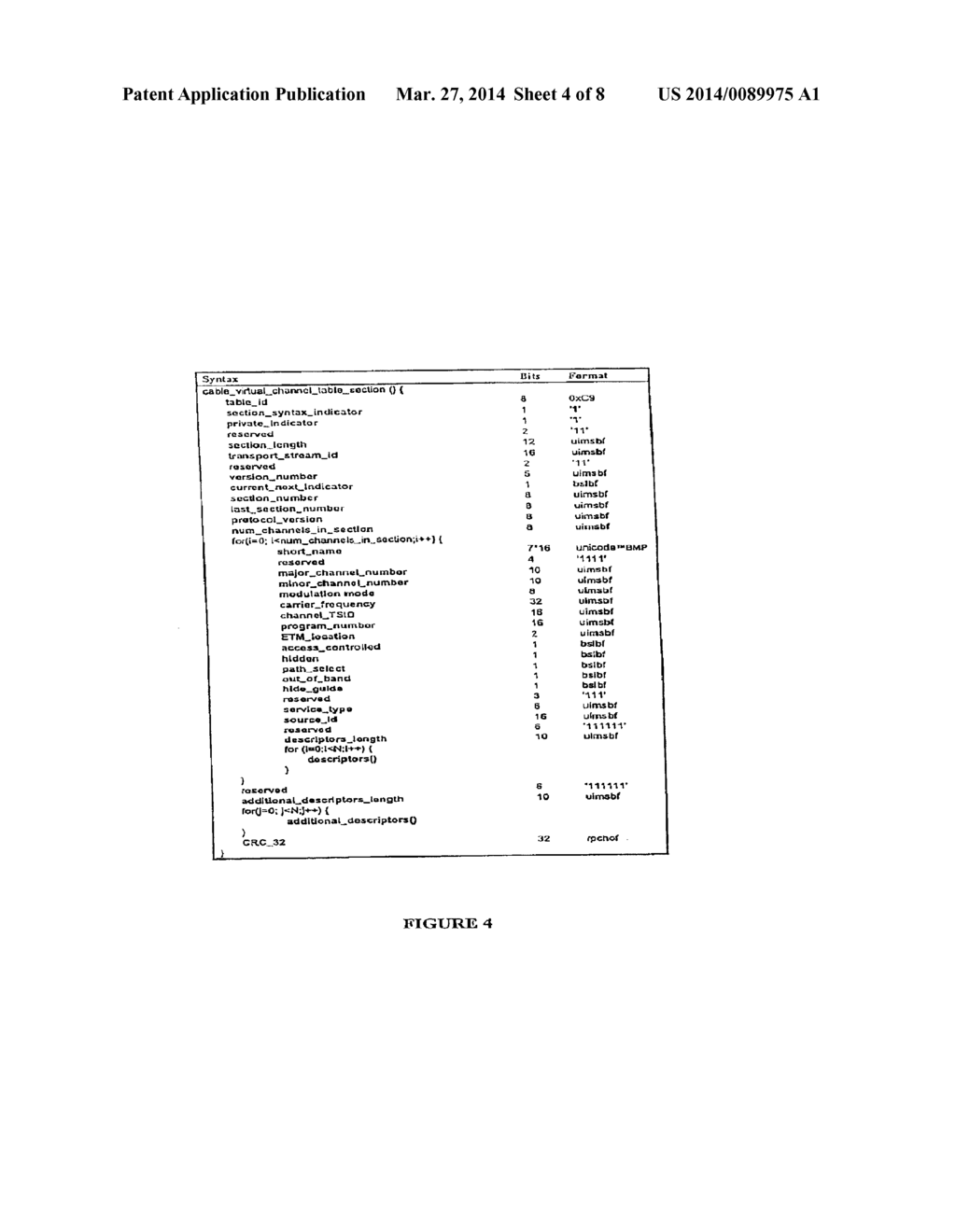 VIRTUAL CHANNEL TABLE FOR A BROADCAST PROTOCOL AND METHOD OF BROADCASTING     AND RECEIVING BROADCAST SIGNALS USING THE SAME - diagram, schematic, and image 05