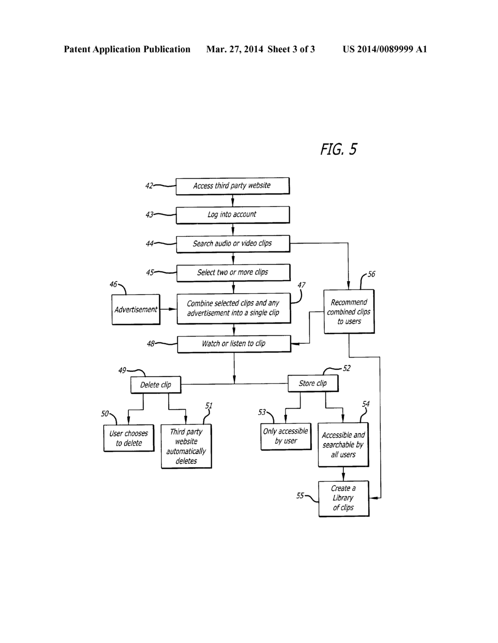 METHOD FOR VIEWING VIDEO AND AUDIO CLIPS ON A WEBSITE - diagram, schematic, and image 04