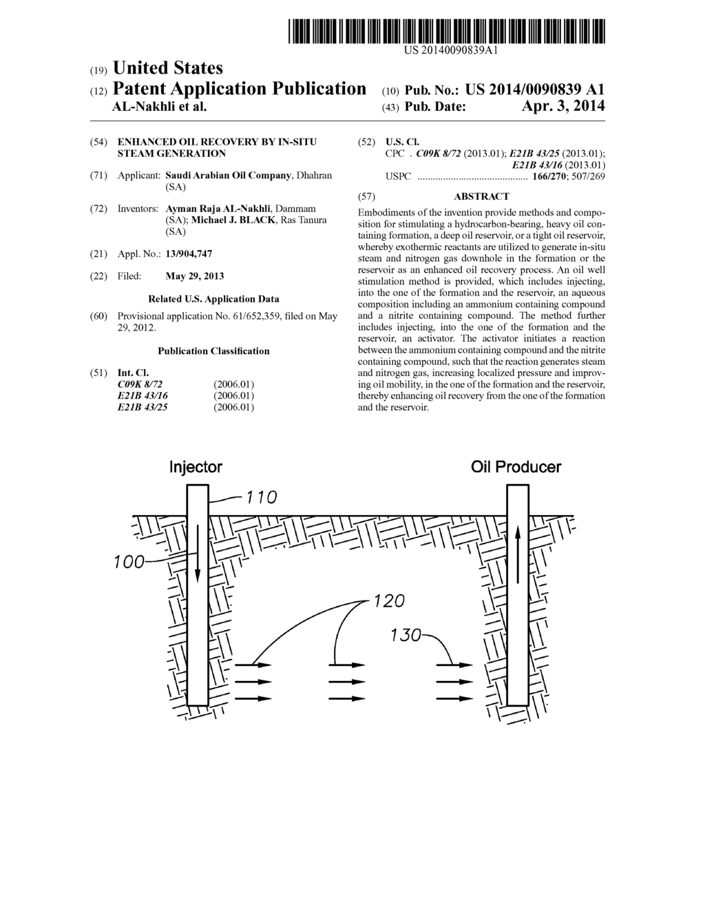 ENHANCED OIL RECOVERY BY IN-SITU STEAM GENERATION - diagram, schematic, and image 01