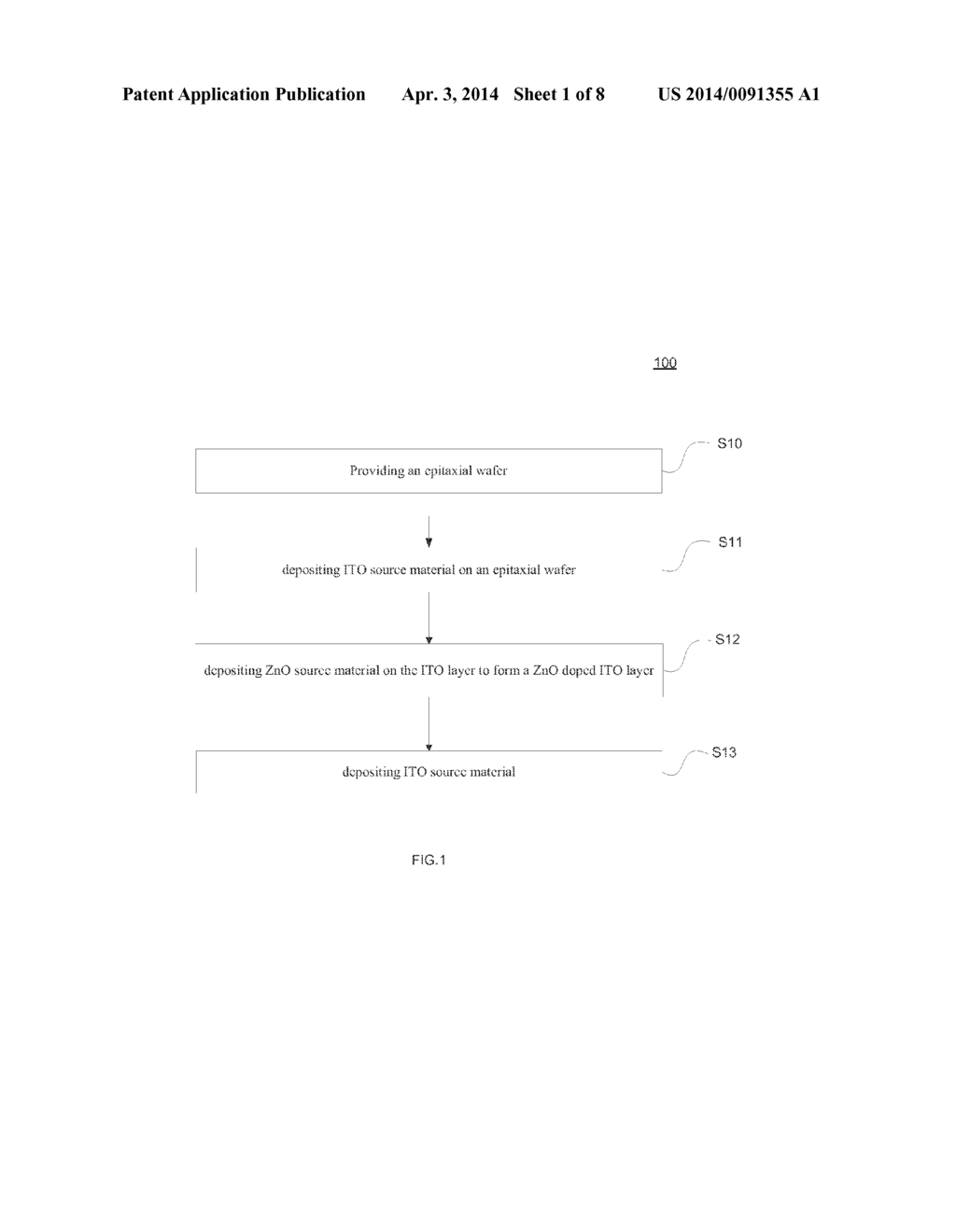 METHOD FOR FORMING CURRENT DIFFUSION LAYER IN LIGHT EMITTING DIODE DEVICE     AND METHOD FOR FABRICATING THE SAME - diagram, schematic, and image 02