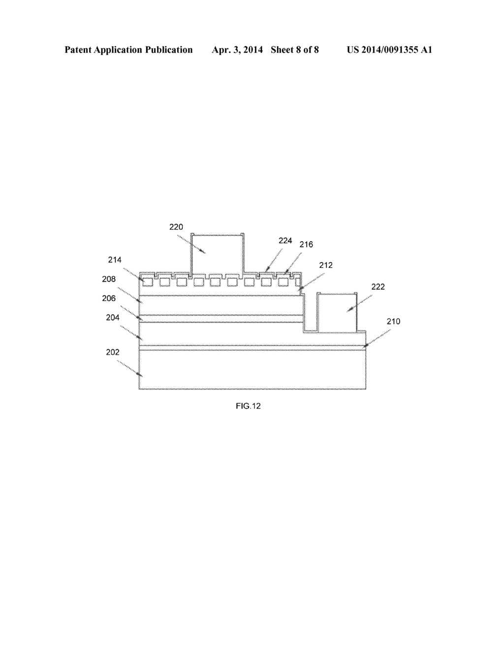 METHOD FOR FORMING CURRENT DIFFUSION LAYER IN LIGHT EMITTING DIODE DEVICE     AND METHOD FOR FABRICATING THE SAME - diagram, schematic, and image 09