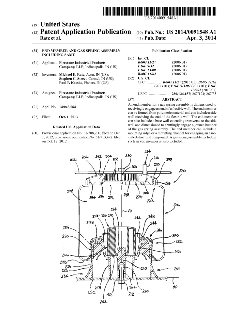 END MEMBER AND GAS SPRING ASSEMBLY INCLUDING SAME - diagram, schematic, and image 01