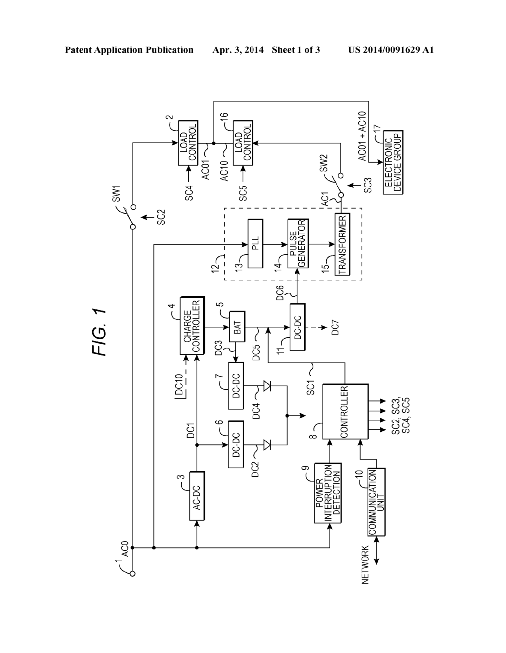 POWER SUPPLY DEVICE AND METHOD OF CONTROLLING POWER SUPPLY - diagram, schematic, and image 02